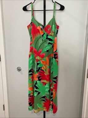 Windsmoor STUNNING Tropical Print Dress with pockets, made in Cypress 💯%cotton